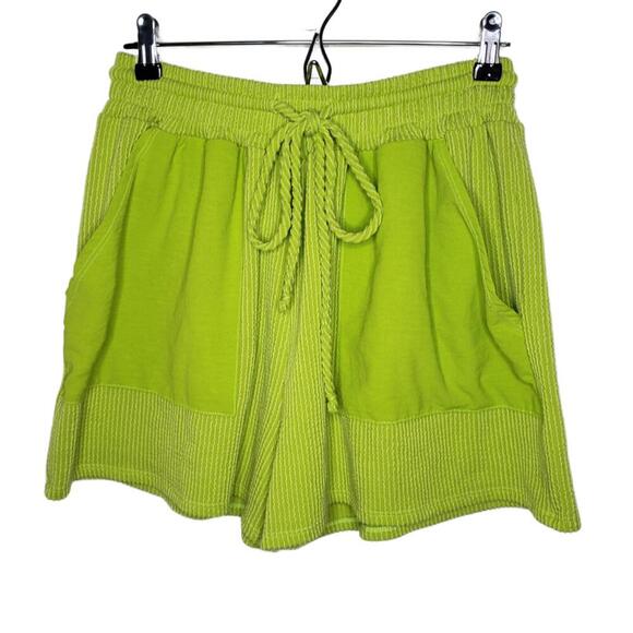 BLAKELEY Pants - BLAKELEY Women's Sz 1x Brentley Ribbed Lounge Short Green (1783)